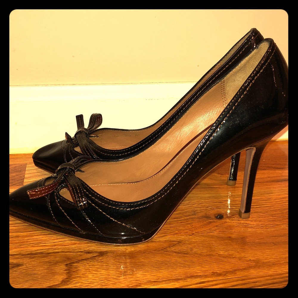 Elie Tahari patent leather pumps (Dark Brown)